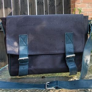 Handmade cork messenger bag